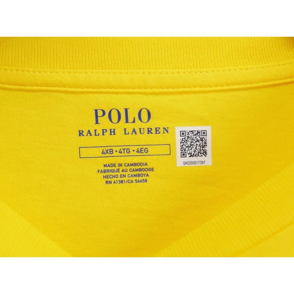 NWT Polo Ralph Lauren Men's 4XLB Classic Fit Pocket T-Shirt Lemon Rind Yellow